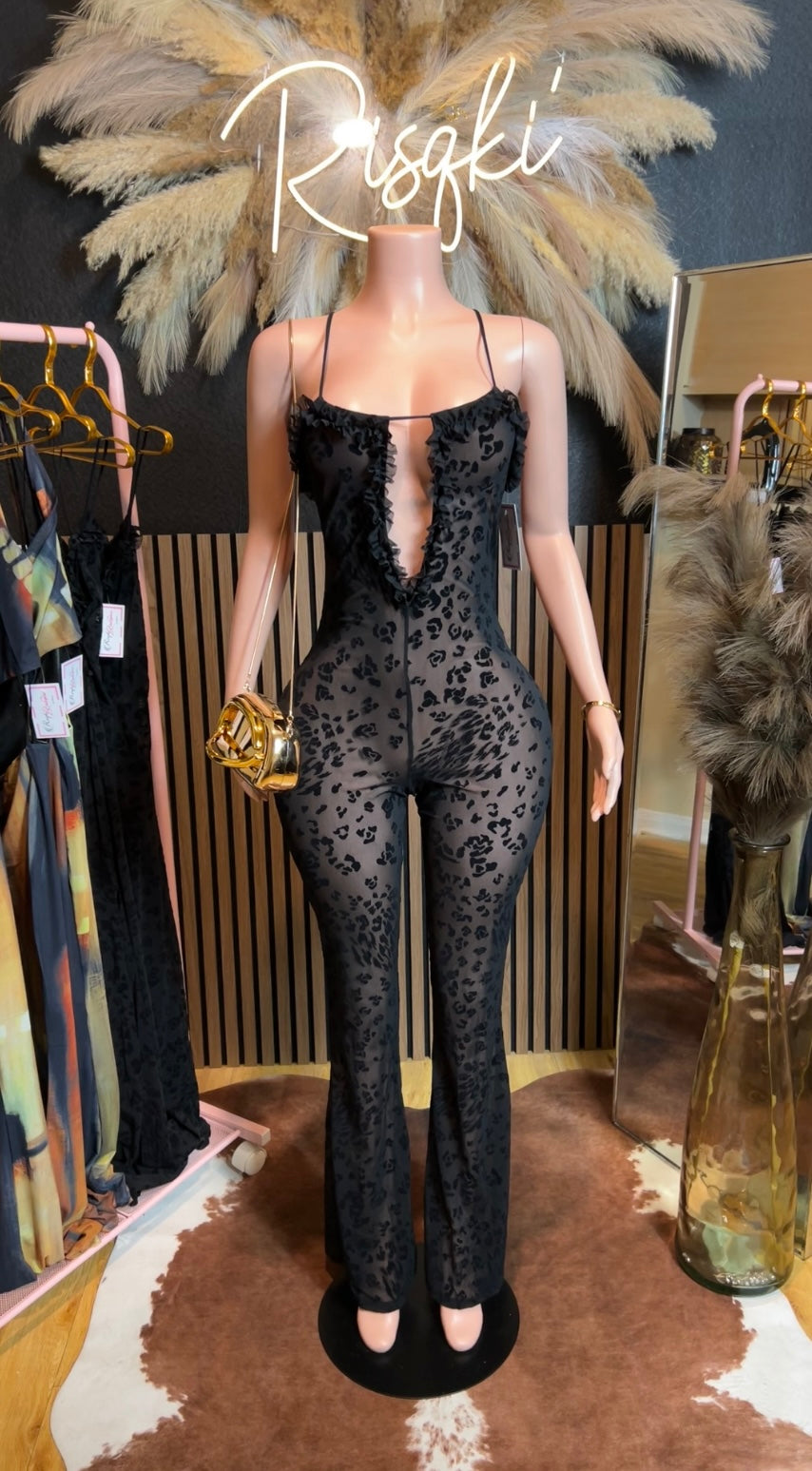 Got you hooked " lace jumpsuit.