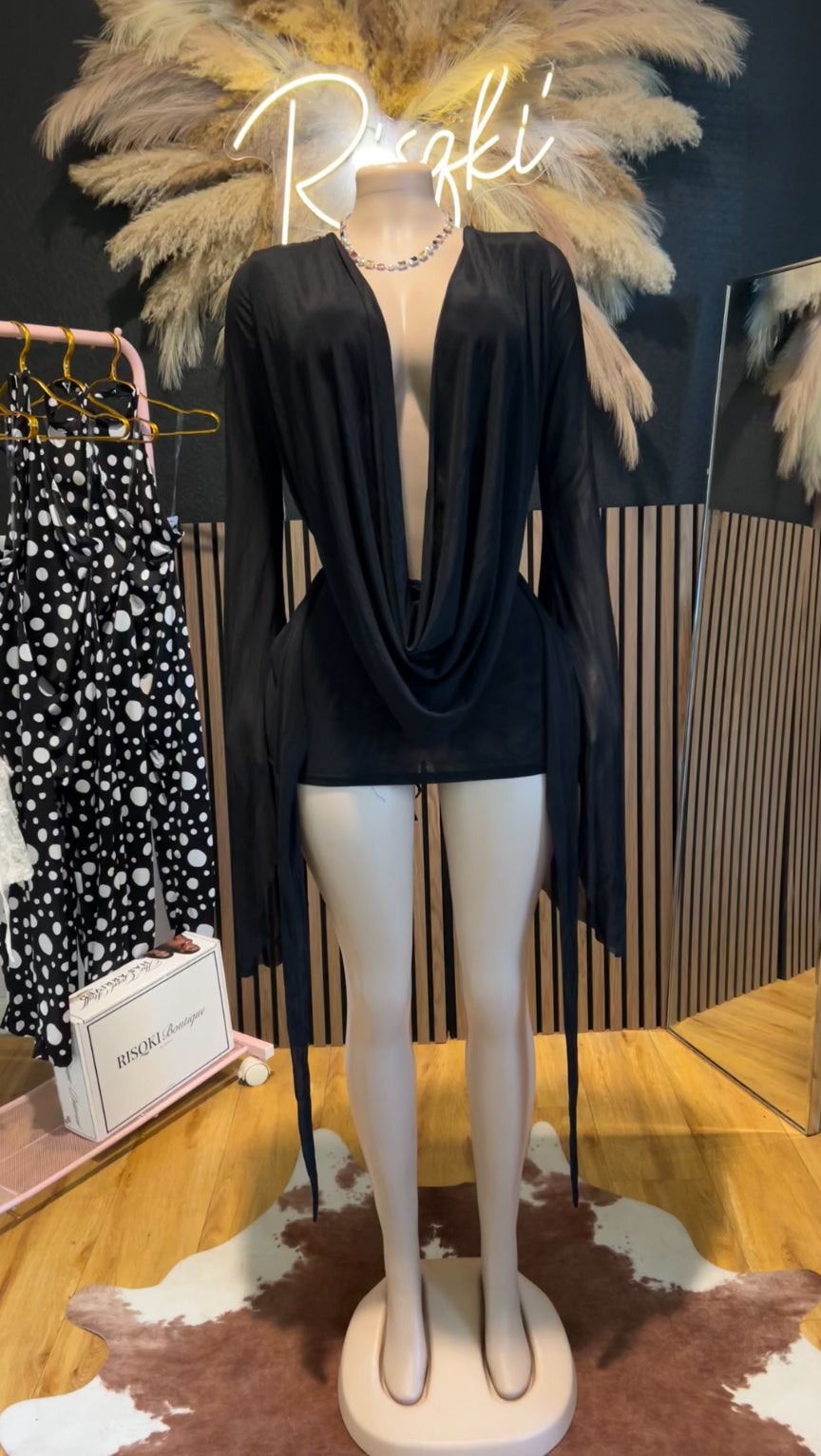 Scarlett Mini Dress (Black)