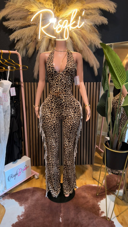 Cheetah Print Jumpsuit